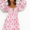 Expressing Fun Long Sleeve Mini Dress Pink