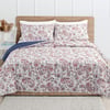 QE Home 3D Recycled Polyester Comforter Set in Henley, Paisley, Red, Queen