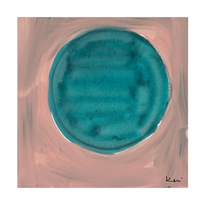 Dot - Mauve Teal Art Print