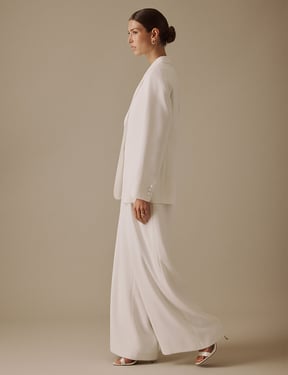 White Tailored Virgo Bridal Blazer