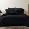 QE Home Jetset Black Duvet Cover, Cotton, Geometric, King