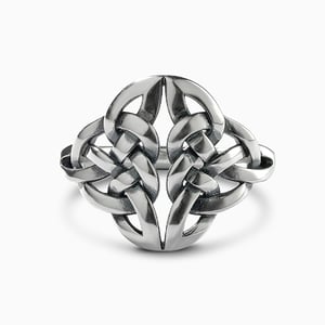 Jeulia "Celtic Knot" Sterling Silver Ring