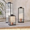 nkuku Sia Lantern | Candles Holders & Lanterns | Medium | Antique Black
