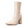 DREAM PAIRS Chunky Square Toe Mid Calf Boots