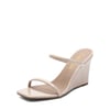 DREAM PAIRS Square Toe Double Wedge Sandals