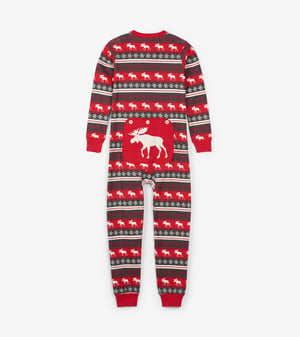 Fair Isle Moose Kids Onesie