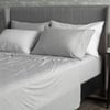 QE Home Bamboo Jersey Sheet Set in Grey, Twin