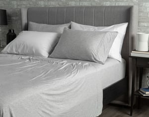 QE Home Bamboo Jersey Sheet Set in Grey, Twin