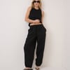 Black High Waisted Balloon Leg Trousers