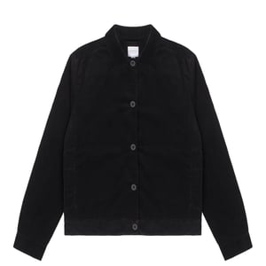 Sunspel Womens Corduroy Boxy Jacket Black