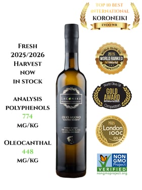 Laconiko Olio Nuovo - Early Harvest High Phenolic Extra Virgin Olive Oil (Limited Reserve) - 12 Bottles
