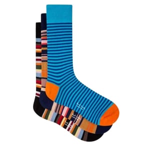 Paul Smith Signature 3 Pack Socks Multi Stripe