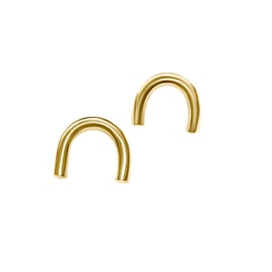 Asha Horseshoe Earring - 24K Gold Plated