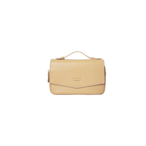 Leather Fanny Bag Travel Bag - On-the-Go Travel Pack (Beige) - Sandy Beige- relaxing beachside