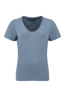 Weird Fish Hailey V-Neck T-Shirt Faded Blue Size 8