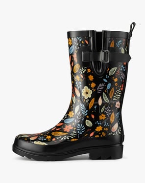 Women's Adjustable Buckle Rain Boots