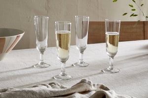 nkuku Pani Champagne Flute Set Of 4 | Glassware | Clear