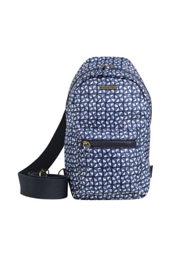 Weird Fish Hanni Printed Crossbody Bag Navy Size ONE