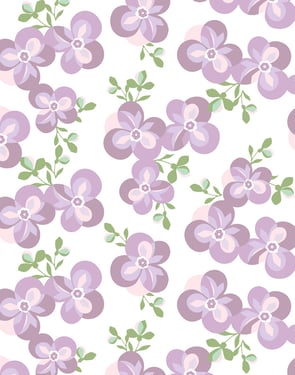 Graphic Flower' Wallpaper by Tea Collection - Lavender - Traditional / 27 in. x 27 ft.