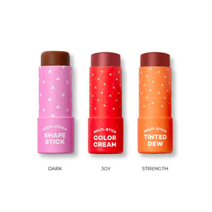 Full Face Multi-Stick Sets - Dark Set - Dark Shape Stick, Joy Color Cream, Strength Tinted Dew