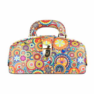 Gazelle - Signature Print - Women's bowling bag with handle and strap