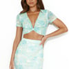 Peppermint Sweet Mesh Crop Top Mint
