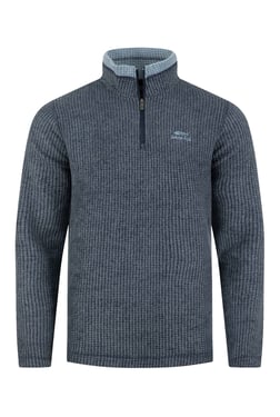 Weird Fish Newark 1/4 Zip Grid Fleece Rich Navy Size L