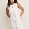 Cream Denim Button Down Mini Ned Dress
