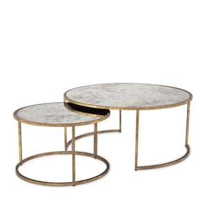 Anastasia Antique Gold Iron Cocktail Table