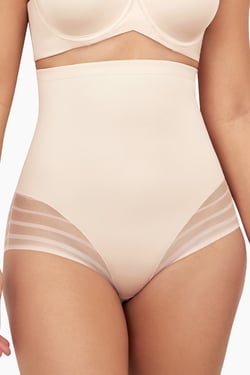 High Waist Women's Briefs Flawless - Light Blush / 2XL