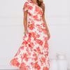 Kehlani One Shoulder Maxi Dress Orange