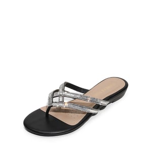 DREAM PAIRS Rhinestone Cute Flip Flop Sandals