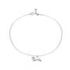 Jeulia Simple Mermaid Tail Sterling Silver Anklet