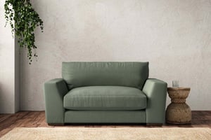 nkuku Guddu Love Seat | Make To Order | Brera Linen Jade | No Colour