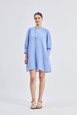 Oversized Tunic Dress with Optional Belt - Stylish Symmetry / 3XL