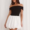 Oceanfront Off Shoulder Mini Dress Black