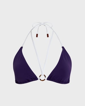 Vilebrequin - Women Triangle Bikini Top Solid - Swimwear - Florane - Purple - Size L