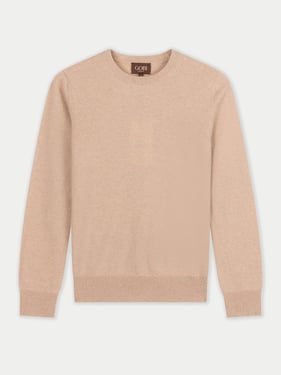 Organic Color Cashmere Timeless Crewneck Sweater - XL / Beige / WK1064-0002/0000