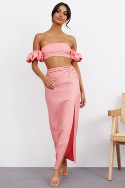 My Love Dive Maxi Skirt Pink