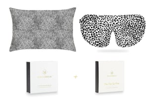 Leopard Pure Silk Sleep Gift Set - Super King Pillowcase