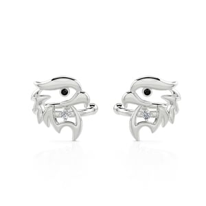 Jeulia "King of Birds" Eagle Sterling Silver Clip Earrings