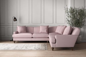nkuku Deni Large Corner Sofa | Make To Order | Recycled Cotton Lavender | No Colour