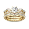 Jeulia Interchangeable Milgrain Round Cut Sterling Silver Ring Set