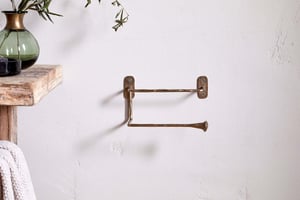 nkuku Olani Toilet Roll Holder | Bathroom | One Size | Antique Brass