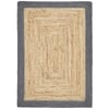 Jute Border Rug Grey - 120x170cm