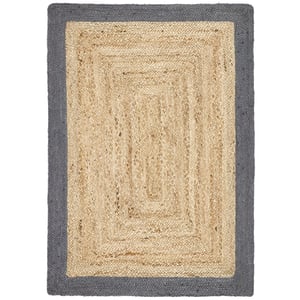 Jute Border Rug Grey - 160x230cm