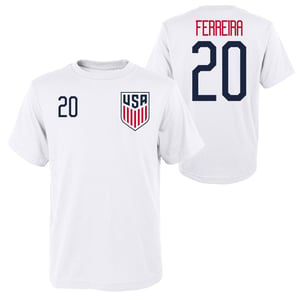 Jesus Ferreira USNMT White T-Shirt - Youth / XL