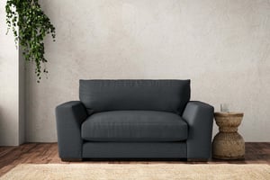 nkuku Guddu Love Seat | Make To Order | Recycled Cotton Mercury | No Colour