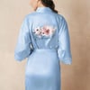 AW Short Satin Print Robe