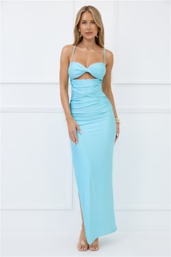 Meet The Queen Maxi Dress Aqua